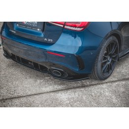 Накладки сплиттеры боковые на задний бампер на Mercedes A W177 A35 AMG